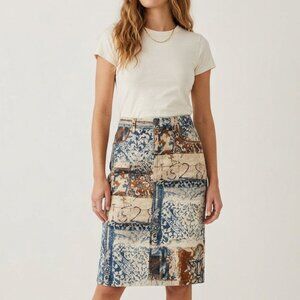 Karen Kane Printed Pencil Skirt Size 6 Made in USA